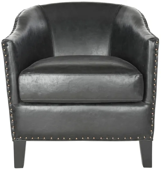 Alden Club Chair in Antique Black by Safavieh