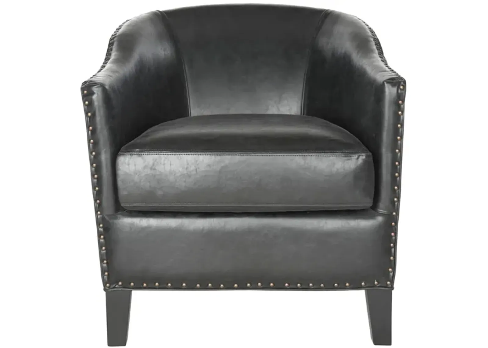 Alden Club Chair in Antique Black by Safavieh