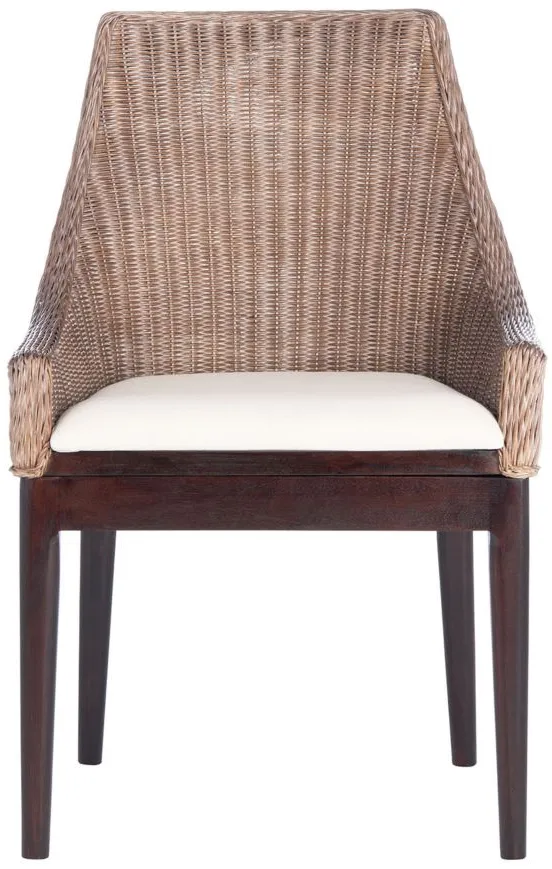 Arizona Rattan Sloping Chair in Brown by Safavieh