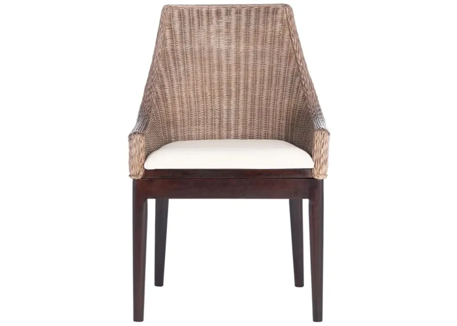 Arizona Rattan Sloping Chair in Brown by Safavieh