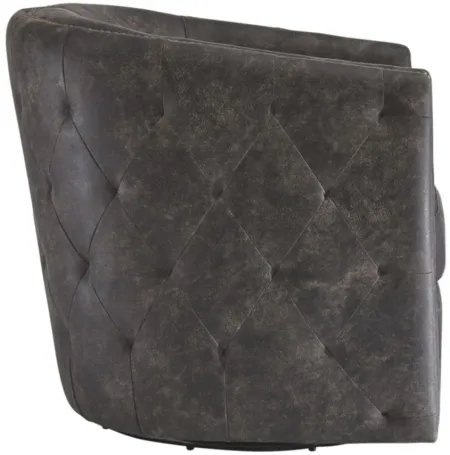 Brentlow Swivel Chair in Distressed Black by Ashley Express