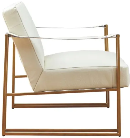 Kleemore Leather Accent Chair in Cream by Ashley Express