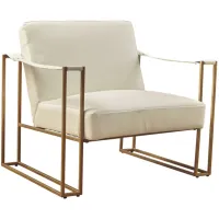 Kleemore Leather Accent Chair in Cream by Ashley Express