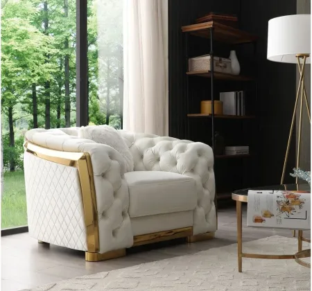 Lexi Chair in Ivory by Glory Furniture
