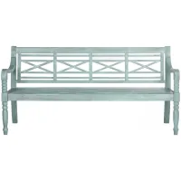 Karoo Outdoor Bench in Blue by Safavieh