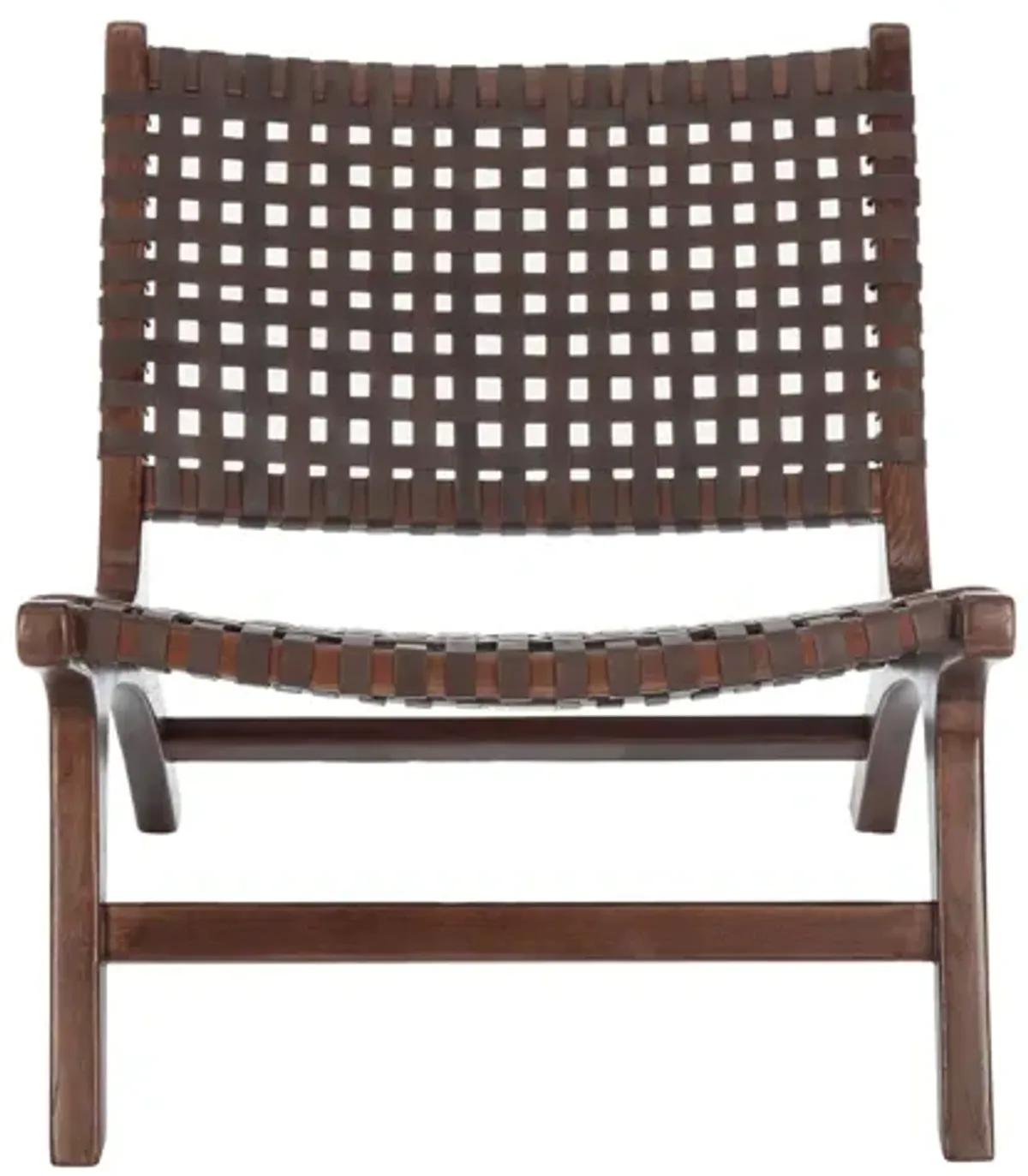 Luna Accent Chair in Brown / Brown by Safavieh