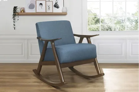 Carlson Rocking Chair in Blue by Homelegance