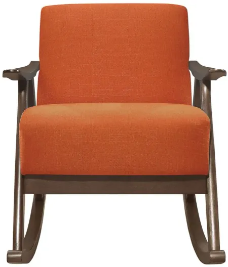 Carlson Rocking Chair in Orange by Homelegance