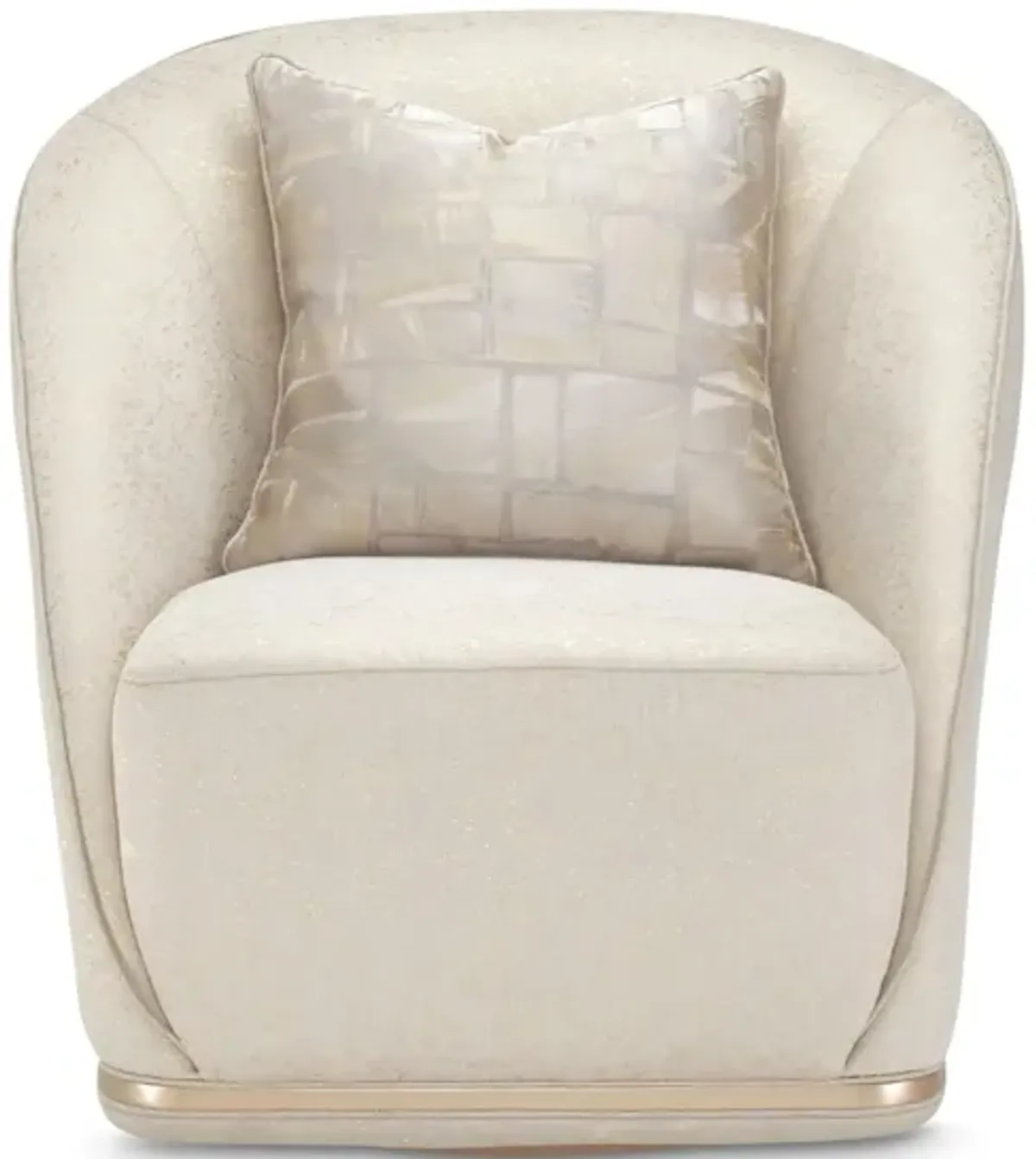 La Rachelle Swivel Chair in Medium Champagne by Amini Innovation