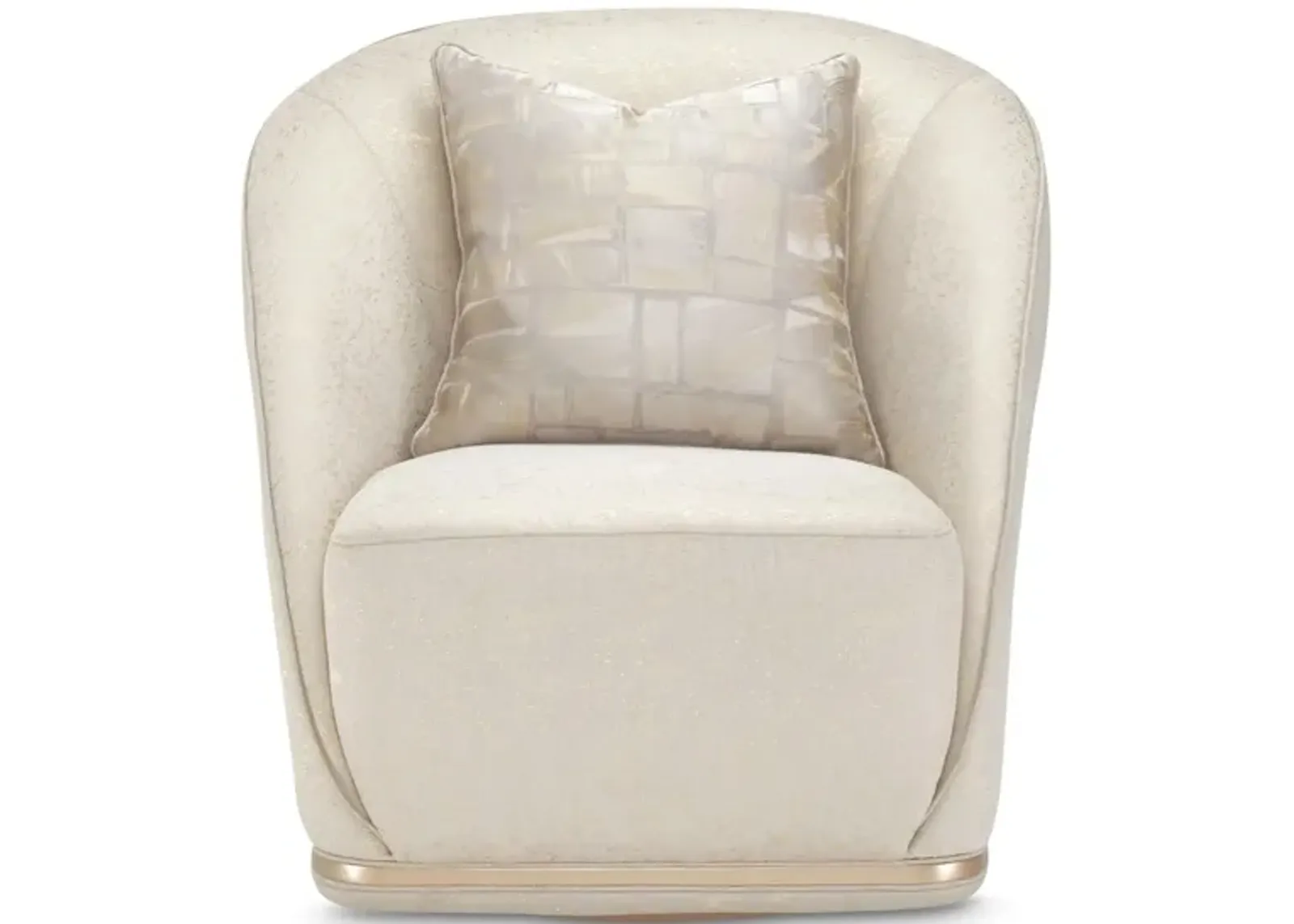 La Rachelle Swivel Chair in Medium Champagne by Amini Innovation