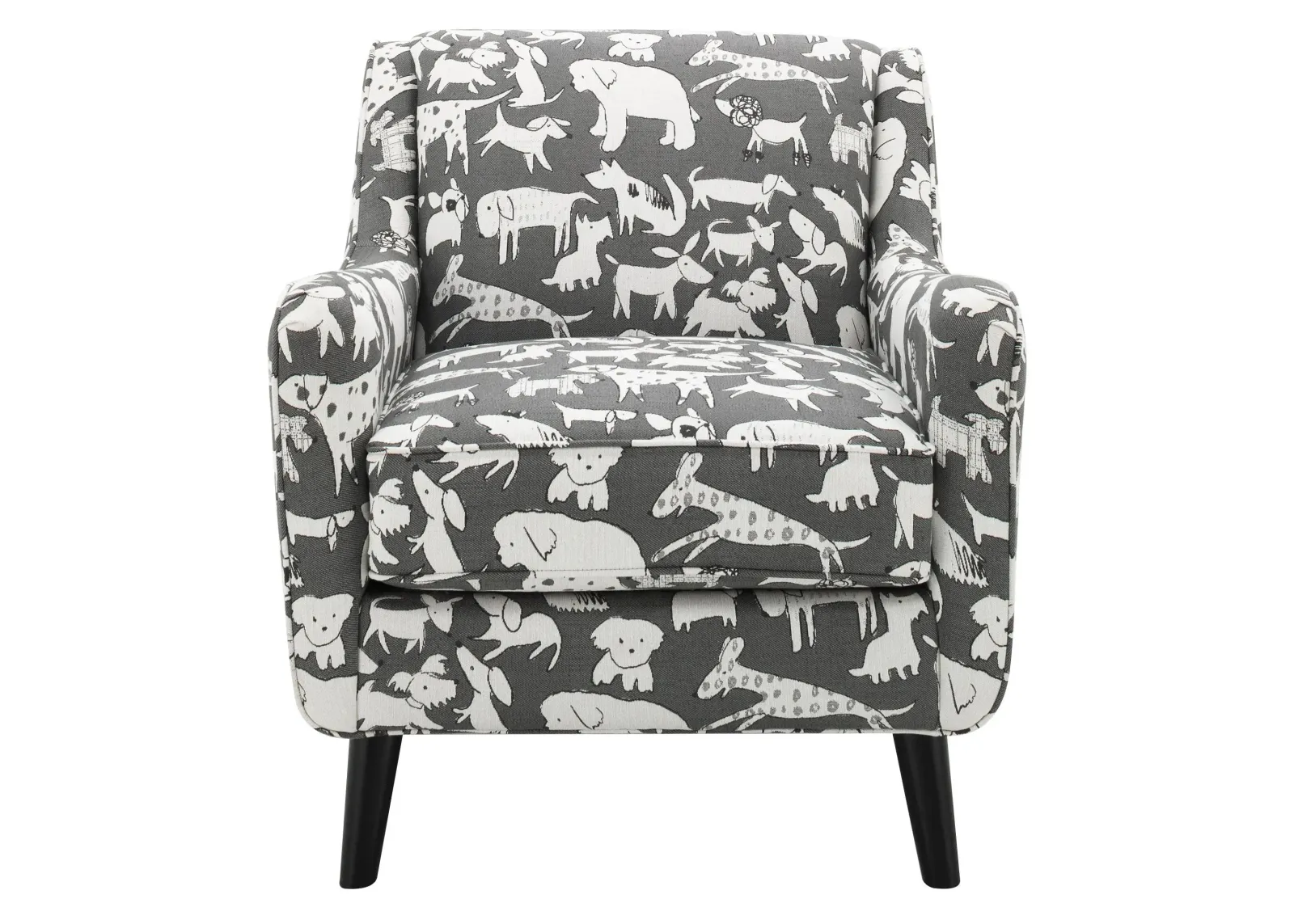 Daine Accent Chair in Doggie Graphite by Fusion Furniture