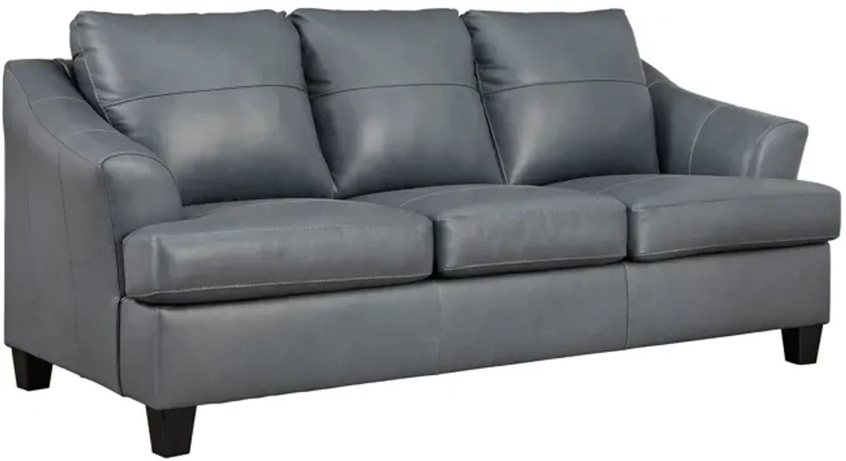 Grant Leather Queen Sofa Sleeper w/ Memory Foam Mattress