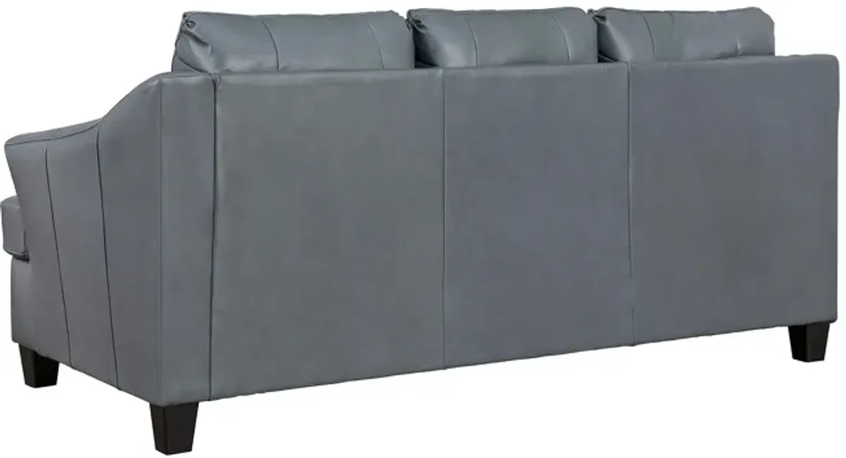 Grant Leather Queen Sofa Sleeper w/ Memory Foam Mattress