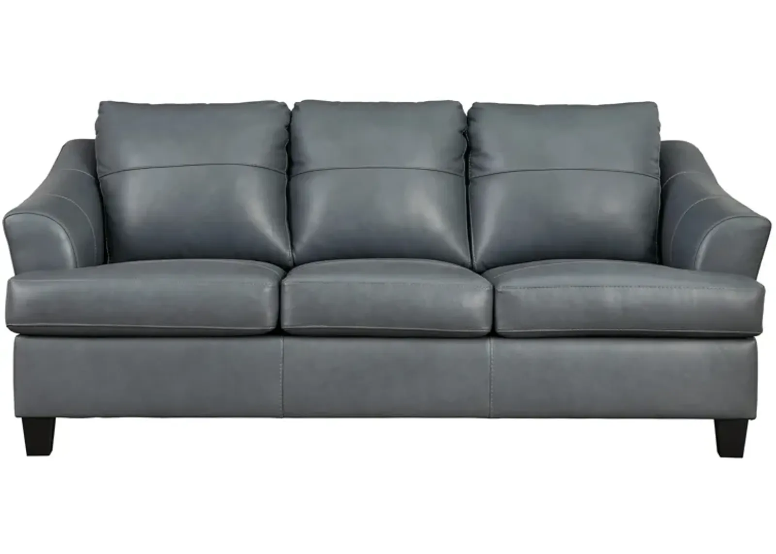 Grant Leather Queen Sofa Sleeper w/ Memory Foam Mattress in Gray by Ashley Furniture