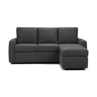 Langdon Queen Plus Comfort Sleeper W/Reversible Chaise in Charcoal by American Leather