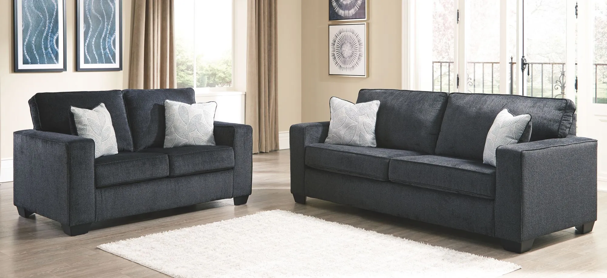 Adelson Chenille Queen Sleeper Sofa in Slate Gray by Ashley Furniture