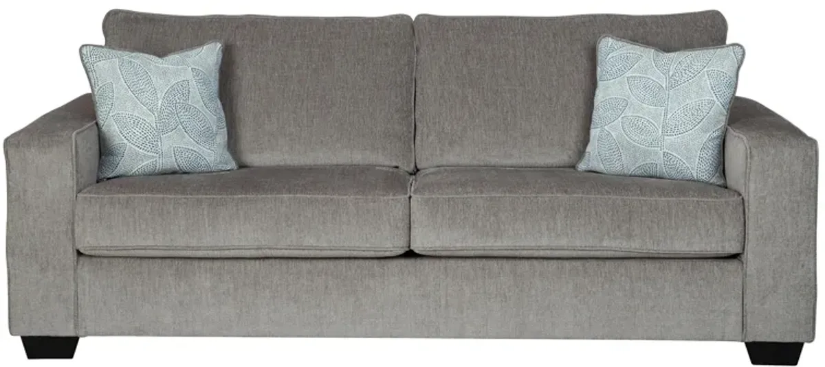 Adelson Chenille Queen Sleeper Sofa in Alloy by Ashley Furniture