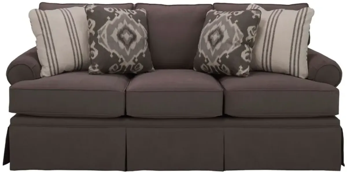 Medalia Queen Sleeper Sofa in Gray by Emeraldcraft