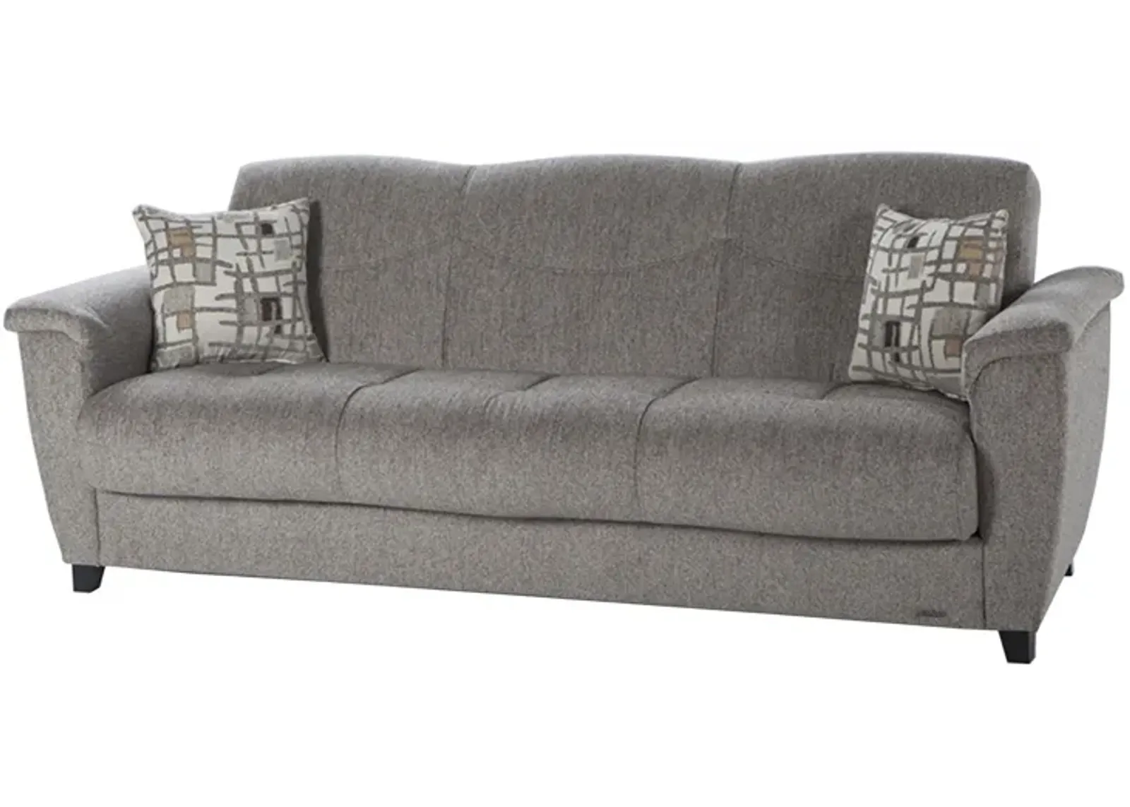 Masin Futon Sofa with Storage in Light Brown/Gray by HUDSON GLOBAL MARKETING USA