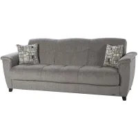 Masin Futon Sofa with Storage in Light Brown/Gray by HUDSON GLOBAL MARKETING USA