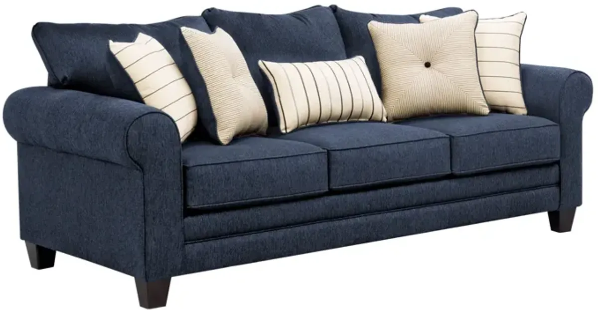 McKinley Queen Sleeper in Blue by Fusion Furniture