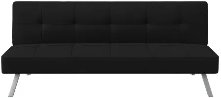 Chester Convertible Futon in Black by Lifestyle Solutions