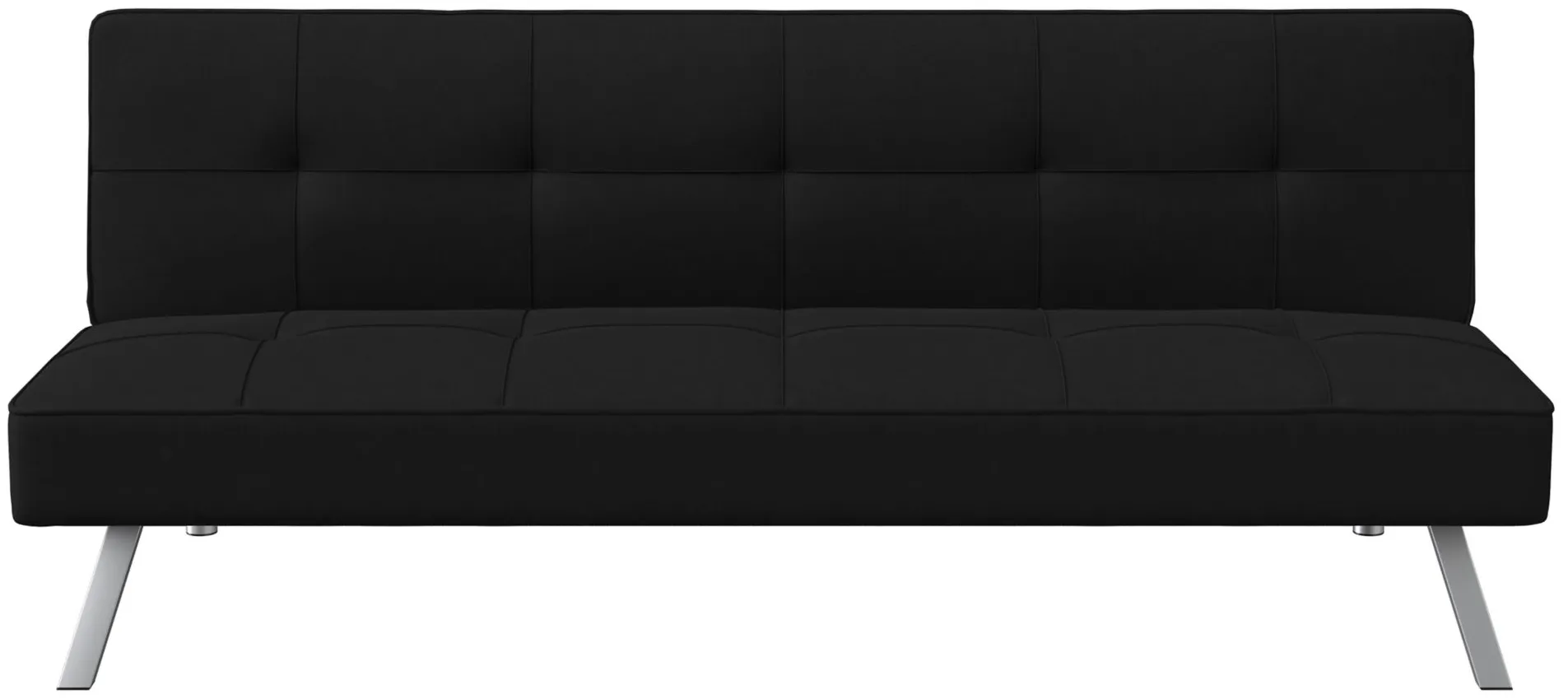 Chester Convertible Futon in Black by Lifestyle Solutions