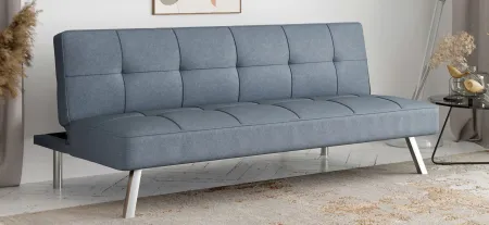 Chester Convertible Futon in Light Gray by Lifestyle Solutions