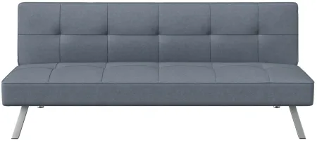 Chester Convertible Futon in Light Gray by Lifestyle Solutions