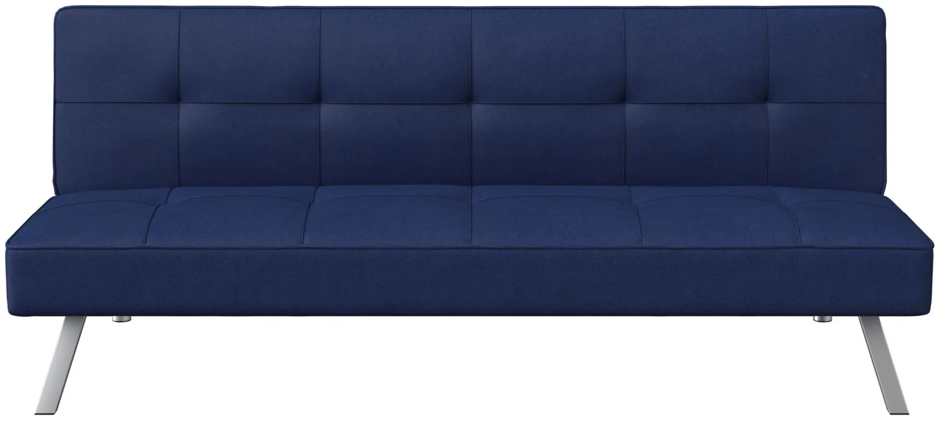 Chester Convertible Futon in Navy Blue by Lifestyle Solutions