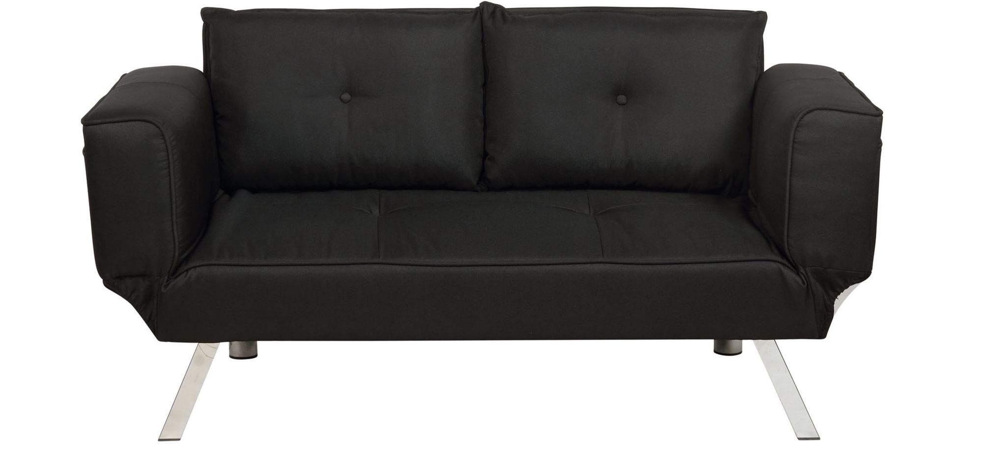 Miles Convertible Futon in Black by Lifestyle Solutions