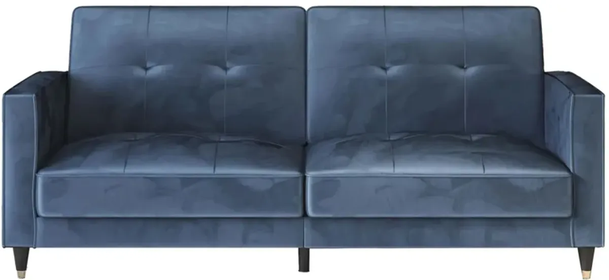 Royal Pin Tufted Futon in Blue by DOREL HOME FURNISHINGS