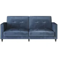 Royal Pin Tufted Futon in Blue by DOREL HOME FURNISHINGS