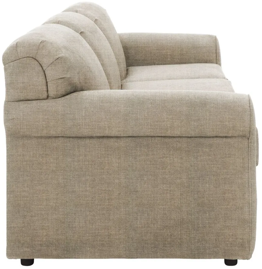 Luann Queen Sleeper Sofa in Conversation Linen by Overnight Sofa.