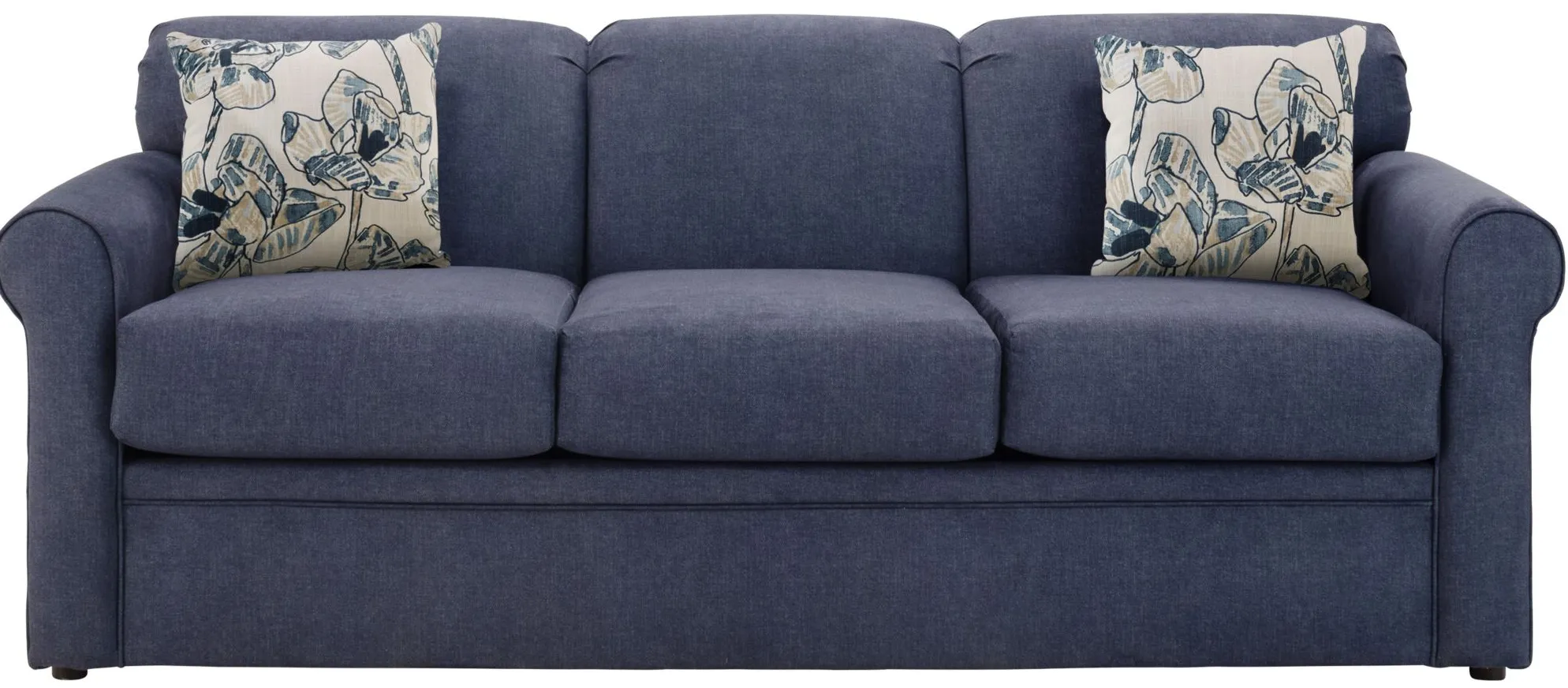 Luann Queen Sleeper Sofa in Denim Vintage by Overnight Sofa.