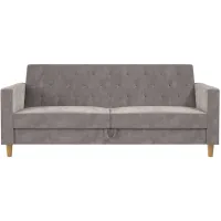 Liberty Futon in Light Gray by DOREL HOME FURNISHINGS