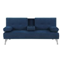 Morris Convertible Futon in Navy by Lifestyle Solutions