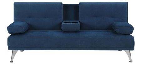 Morris Convertible Futon in Navy by Lifestyle Solutions