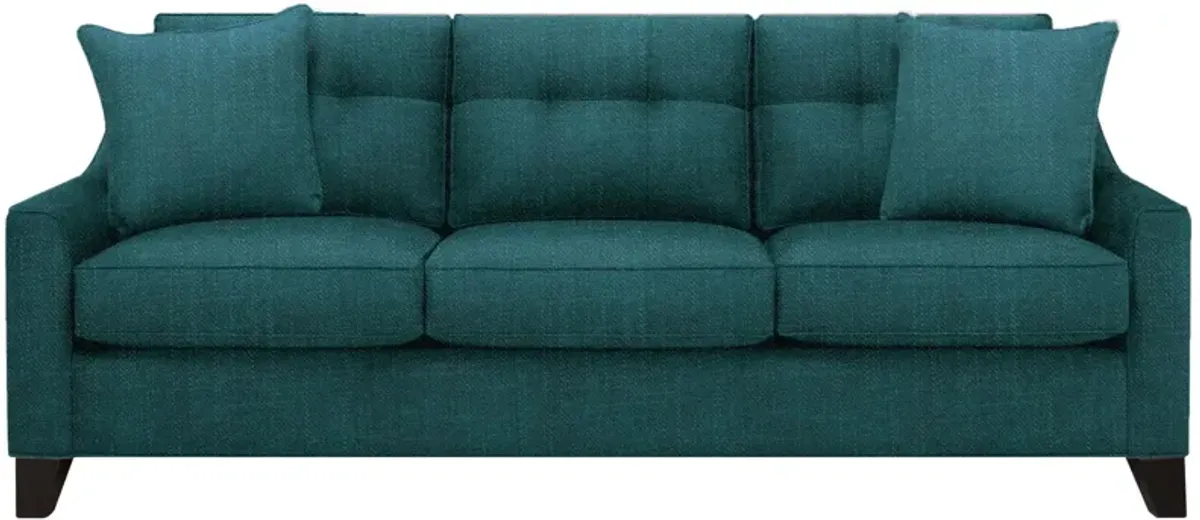 Carmine Queen Sleeper Sofa in Elliot Teal by H.M. Richards