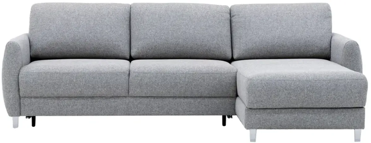 Delta Full XL Reversible Sectional Sleeper in Rene 03 by Luonto Furniture