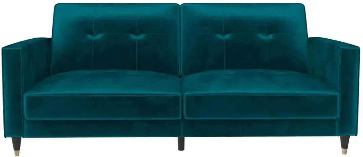 Royal Pin Tufted Futon in Green by DOREL HOME FURNISHINGS