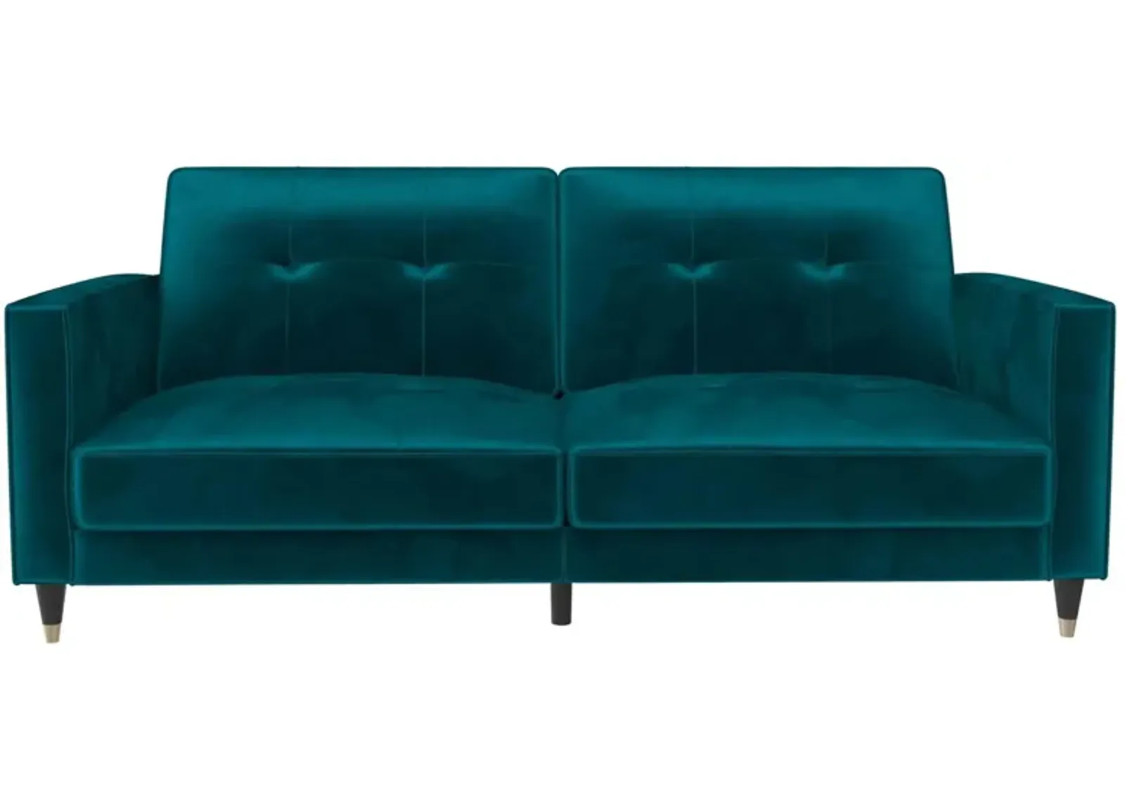 Royal Pin Tufted Futon in Green by DOREL HOME FURNISHINGS