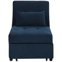 Ryker Chair with Pullout Bed in Blue by Bellanest
