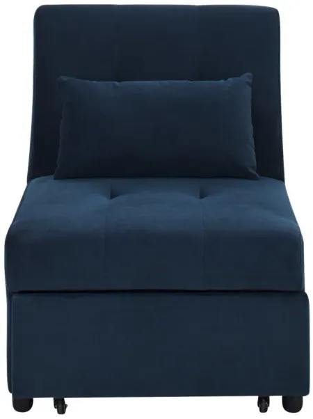 Ryker Chair with Pullout Bed in Blue by Bellanest