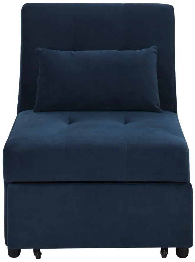 Ryker Chair With Pullout Bed in Blue by Bellanest