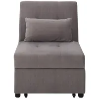 Ryker Chair with Pullout Bed in Gray by Bellanest