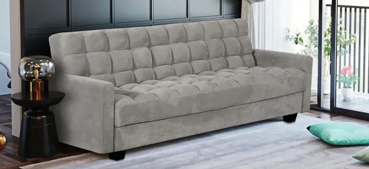 Penelope Tufted Sleeper Sofa with Storage