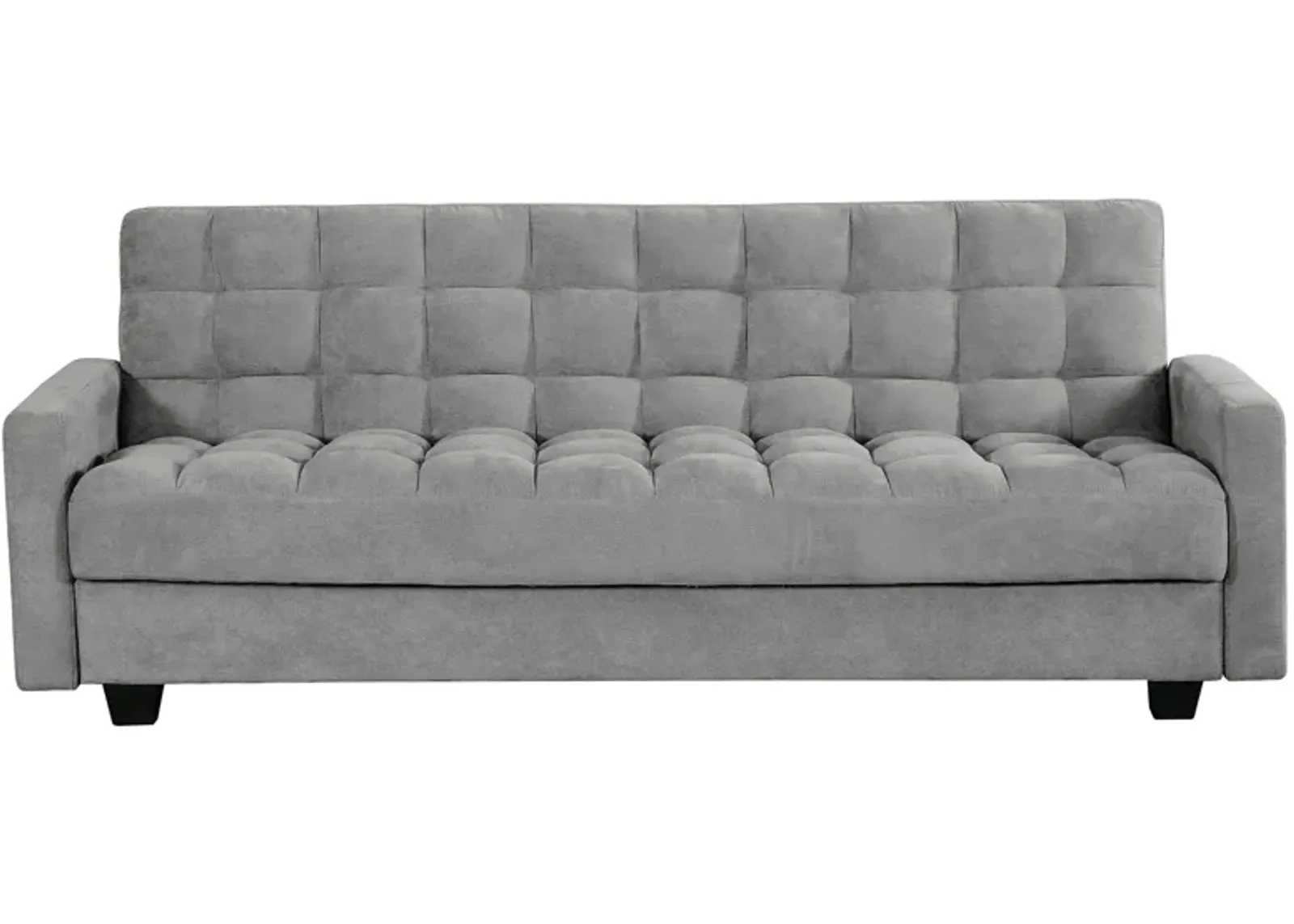 Penelope Tufted Sleeper Sofa with Storage in Tulli Ash by Primo International