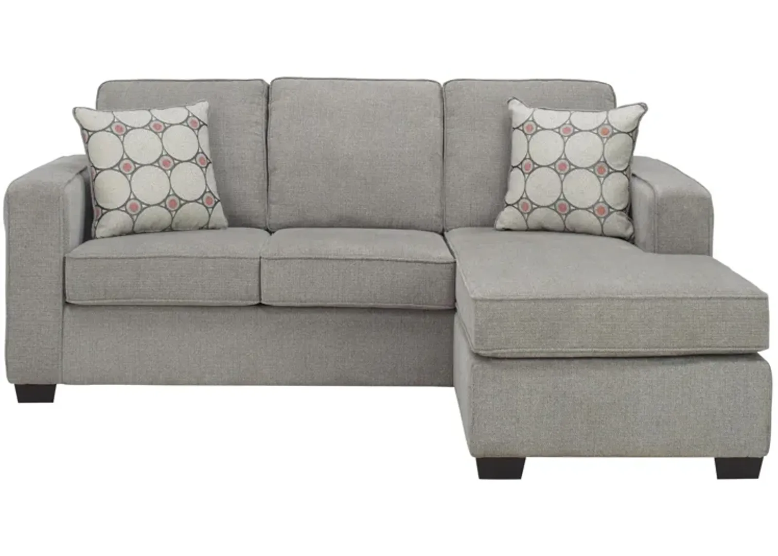 Farron Queen Chenille Reversible Sleeper Sofa in Gray by Flair