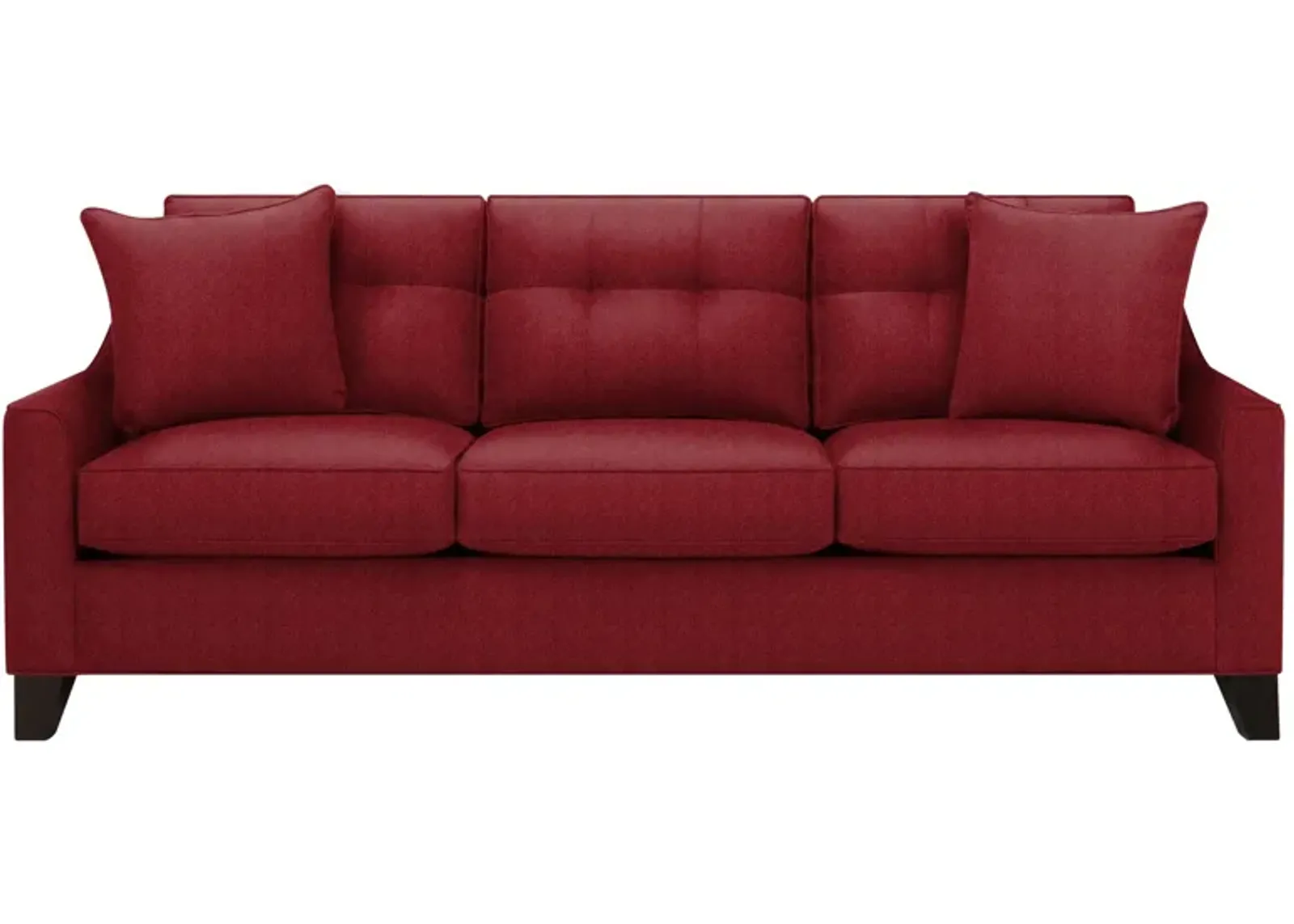 Carmine Queen Sleeper Sofa in Suede so Soft Cardinal by H.M. Richards